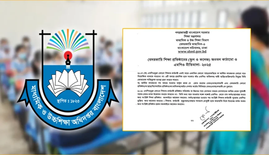 এমপিও শিক্ষকরা যেসব কাজ করতে পারবেন না
