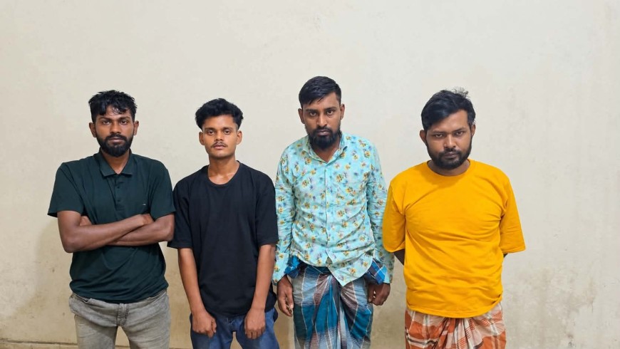 নালিতাবাড়ীতে যুবলীগ নেতাসহ ৪ মাদক ব্যবসায়ী গ্রেপ্তার