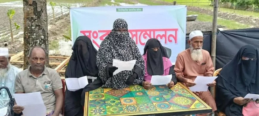 আদালতের নিষেধাজ্ঞা অমান্য করে মহিপুরে বিরোধপূর্ণ জমিতে ফের স্থাপনা নির্মাণের অভিযোগ