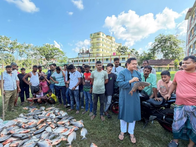 হালুয়াঘাটে ১০ মণ নিষিদ্ধ পিরানহা জব্দ